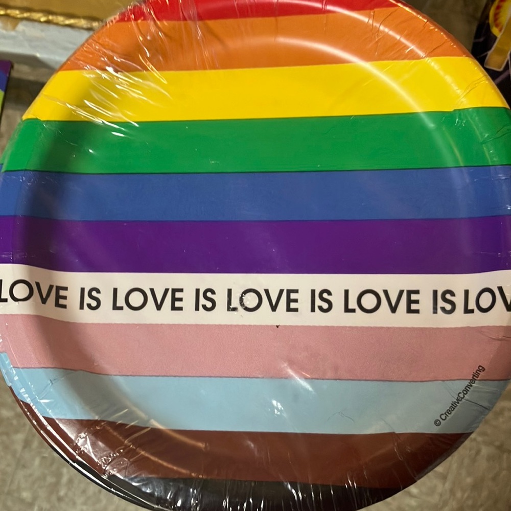 10 piece rainbow pride lunch plates 6.87 inches